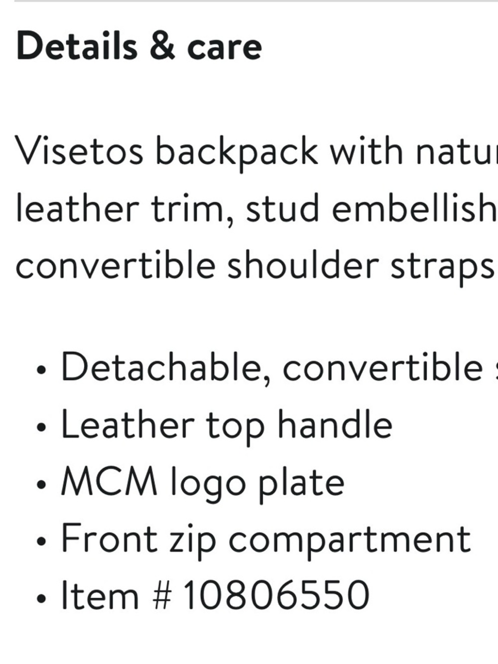 MCM Visetos Logo Print Backpack in Black and Tan